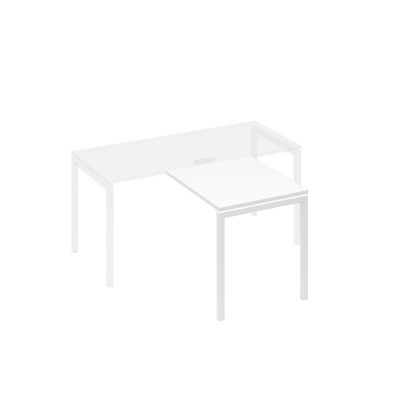 Брифинг-приставка на металлокаркасе DUE белый премиум / металлокаркас белый А4 Б2 073 БП