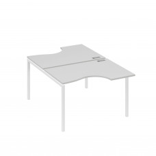 Рабочая станция каркас DUE столы (2х120) Классика серый / металлокаркас белый А4 Б2 183 СЕ