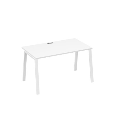 Стол письменный на металлокаркасе TRE белый премиум / металлокаркас белый А4 Б3 024 БП