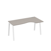 Стол эргономичный правый "Классика" на металлокаркасе TRE мокко премиум / металлокаркас белый А4 Б3 046 МП