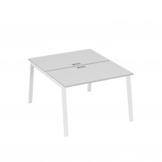 Рабочая станция 2х120 с металлокаркасом TRE серый / металлокаркас белый А4 Б3 173 СЕ