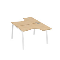 Рабочая станция каркас TRE столы Классика (2х120) натуральный дуб / металлокаркас белый А4 Б3 180 НД