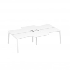 Рабочая станция TRE со столами (4х140) Классика белый премиум / металлокаркас белый А4 Б3 184-2 БП