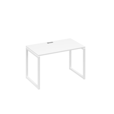 Стол письменный на металлокаркасе QUATTRO белый премиум / металлокаркас белый А4 Б4 013 БП