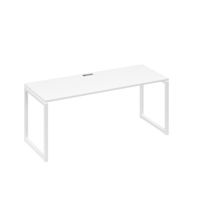 Стол письменный на металлокаркасе QUATTRO белый премиум / металлокаркас белый А4 Б4 016 БП