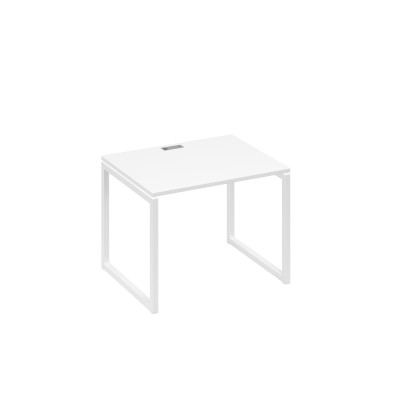 Стол письменный на металлокаркасе QUATTRO белый премиум / металлокаркас белый А4 Б4 022 БП