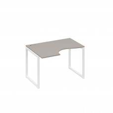 Стол "Классика" эргономичный на металлокаркасе QUATTRO левый мокко премиум / металлокаркас белый А4 Б4 041 МП