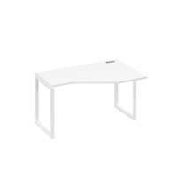 Стол правый "Техно" эргономичный металлокаркас QUATTRO белый премиум / металлокаркас белый А4 Б4 054 БП