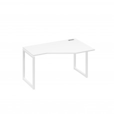 Стол правый "Техно" эргономичный металлокаркас QUATTRO белый премиум / металлокаркас белый А4 Б4 054 БП