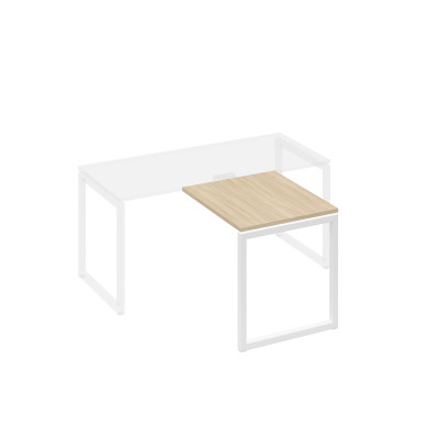 Брифинг-приставка каркасе QUATTRO металлический дуб скандинавский / металлокаркас белый А4 Б4 073 ДК