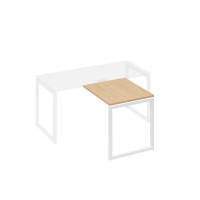 Брифинг-приставка каркасе QUATTRO металлический натуральный дуб / металлокаркас белый А4 Б4 073 НД