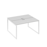 Станция (2х140) офисная с металлокаркасом QUATTRO серый / металлокаркас белый А4 Б4 171 СЕ