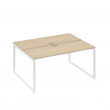 Рабочая станция каркасе QUATTRO (2х160) дуб скандинавский / металлокаркас белый А4 Б4 172 ДК