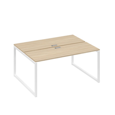 Рабочая станция каркасе QUATTRO (2х160) дуб скандинавский / металлокаркас белый А4 Б4 172 ДК