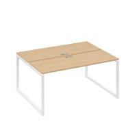 Рабочая станция каркасе QUATTRO (2х160) натуральный дуб / металлокаркас белый А4 Б4 172 НД
