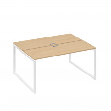 Рабочая станция каркасе QUATTRO (2х160) натуральный дуб / металлокаркас белый А4 Б4 172 НД