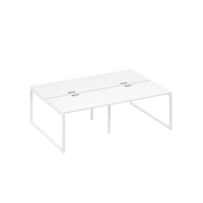 Рабочая станция на металлокаркасе QUATTRO (4х120) белый премиум / металлокаркас белый А4 Б4 176-2 БП