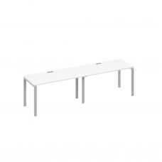 Станция (2х140) рабочая опоры UNO белый премиум / металлокаркас серый А4 С1 014-2 БП