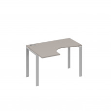 Стол левый эргономичный "Классика" на металлокаркасе UNO мокко премиум / металлокаркас серый А4 С1 031 МП
