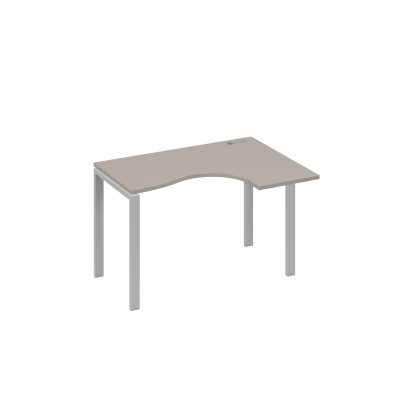 Стол правый "Классика" на металлокаркасе UNO эргономичный мокко премиум / металлокаркас серый А4 С1 032 МП