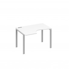 Стол левый "Классика" эргономичный на металлокаркасе UNO белый премиум / металлокаркас серый А4 С1 041 БП