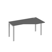 Стол "Техно" на металлокаркасе UNO эргономичный правый антрацит премиум / металлокаркас серый А4 С1 056 АР