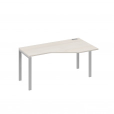 Стол "Техно" на металлокаркасе UNO эргономичный правый дуб / металлокаркас серый А4 С1 056 ДШ