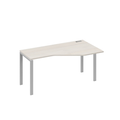 Стол "Техно" на металлокаркасе UNO эргономичный правый дуб / металлокаркас серый А4 С1 056 ДШ