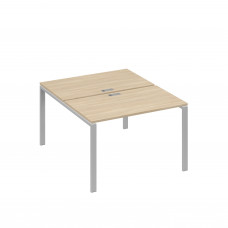 Рабочая станция на металлокаркасе UNO (2х120) дуб скандинавский / металлокаркас серый А4 С1 173 ДК