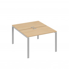 Рабочая станция на металлокаркасе UNO (2х120) натуральный дуб / металлокаркас серый А4 С1 173 НД