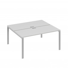 Рабочая станция на металлокаркасе UNO (2х160) серый / металлокаркас серый А4 С1 175 СЕ