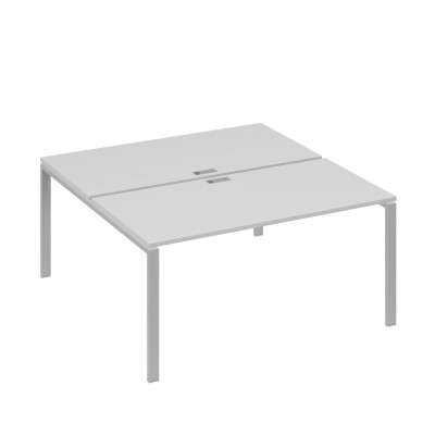 Рабочая станция опоры UNO столы 2х160 серый / металлокаркас серый А4 С1 178 СЕ
