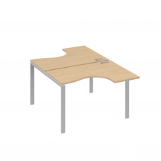 Рабочая станция опоры UNO столы (2х120) Классика натуральный дуб / металлокаркас серый А4 С1 180 НД
