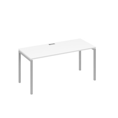 Стол письменный на металлокаркасе DUE белый премиум / металлокаркас серый А4 С2 015 БП