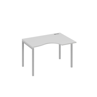 Стол эргономичный на металлокаркасе DUE правый "Классика" серый / металлокаркас серый А4 С2 042 СЕ