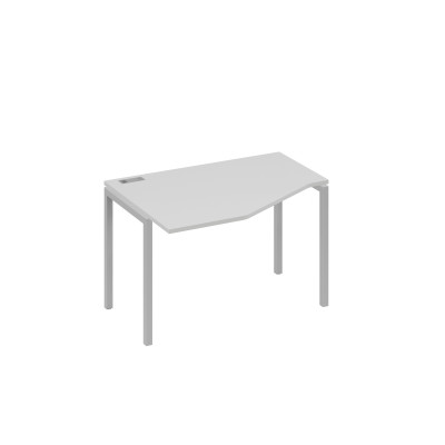 Стол "Техно" эргономичный на металлокаркасе DUE левый серый / металлокаркас серый А4 С2 051 СЕ