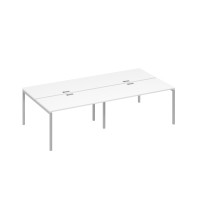 Станция рабочая на металлокаркасе DUE 4х140 белый премиум / металлокаркас серый А4 С2 174-2 БП