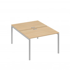 Рабочая станция (2х120) на каркасе DUE натуральный дуб / металлокаркас серый А4 С2 176 НД