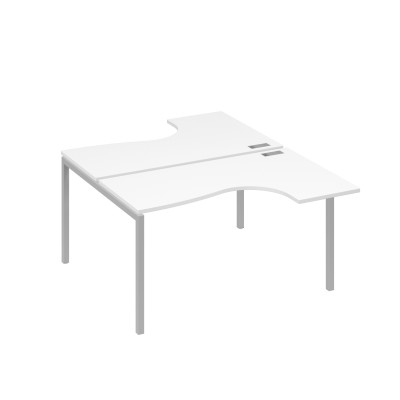 Станция каркас DUE столы (2х140) Классика белый премиум / металлокаркас серый А4 С2 181 БП