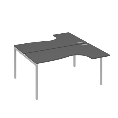Рабочая станция каркас DUE (2х160) столы Классика антрацит премиум / металлокаркас серый А4 С2 182 АР