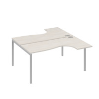 Рабочая станция каркас DUE (2х160) столы Классика дуб / металлокаркас серый А4 С2 182 ДШ