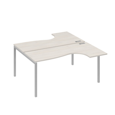 Рабочая станция каркас DUE (2х160) столы Классика дуб / металлокаркас серый А4 С2 182 ДШ