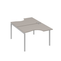 Рабочая станция каркас DUE столы (2х120) Классика мокко премиум / металлокаркас серый А4 С2 183 МП