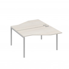 Рабочая станция (2х140) со столами Техно каркас DUE дуб / металлокаркас серый А4 С2 187 ДШ