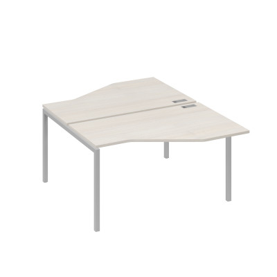 Рабочая станция (2х140) со столами Техно каркас DUE дуб / металлокаркас серый А4 С2 187 ДШ