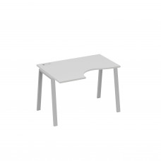 Стол "Классика" на металлокаркасе TRE левый эргономичный серый / металлокаркас серый А4 С3 041 СЕ