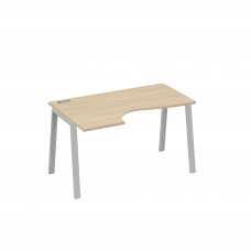 Стол левый "Классика" на металлокаркасе TRE эргономичный дуб скандинавский / металлокаркас серый А4 С3 043 ДК