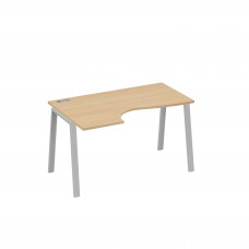 Стол левый "Классика" на металлокаркасе TRE эргономичный натуральный дуб / металлокаркас серый А4 С3 043 НД