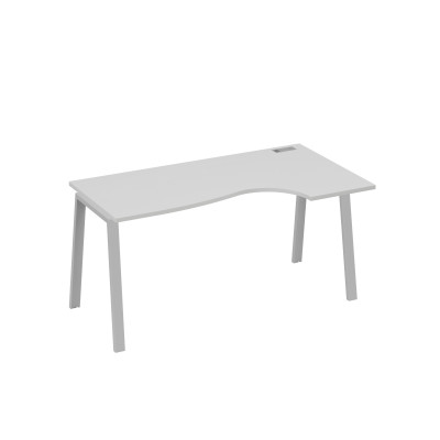 Стол эргономичный правый "Классика" на металлокаркасе TRE серый / металлокаркас серый А4 С3 046 СЕ