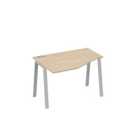 Стол на металлокаркасе TRE эргономичный левый "Техно" дуб скандинавский / металлокаркас серый А4 С3 051 ДК